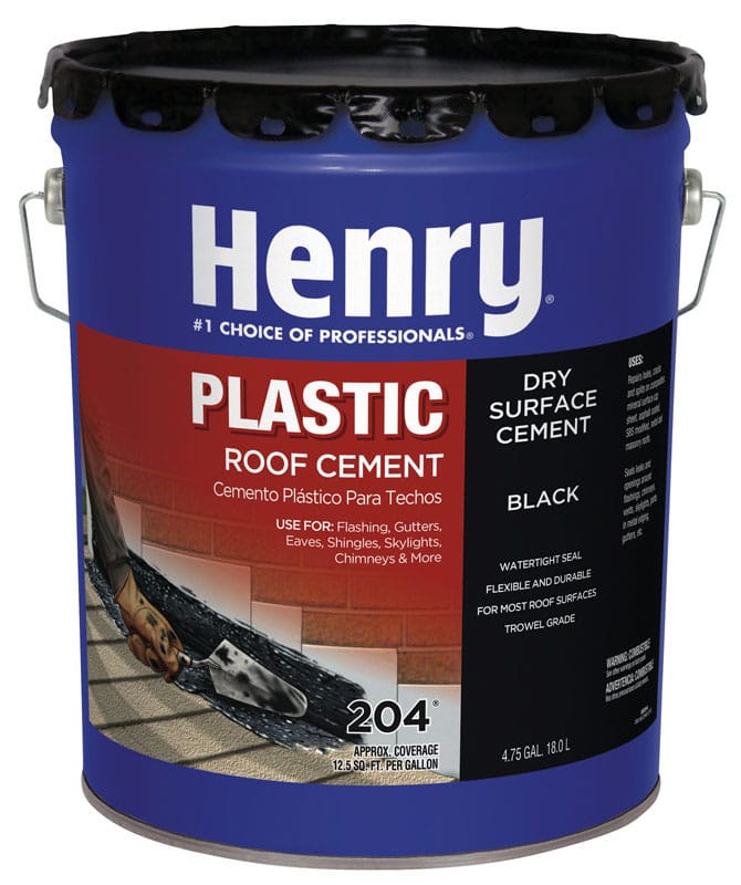 Henry HE204071 Smooth Black Asphalt Roof Cement 4-3/4 gal