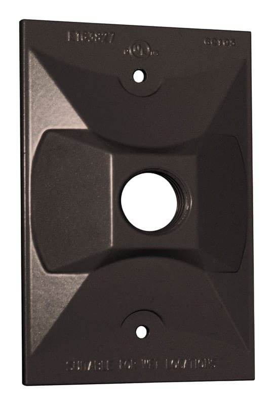 Sigma Engineered Solutions 14371BR Rectangle Die-Cast Metal 1 gang 4.61 in. H X 2.85 in. W Lampholder Cover