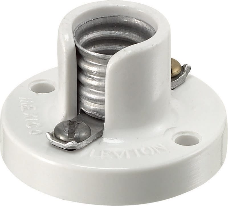 Leviton 10028-000 Lampholder 75 W 125 V Candelabra White