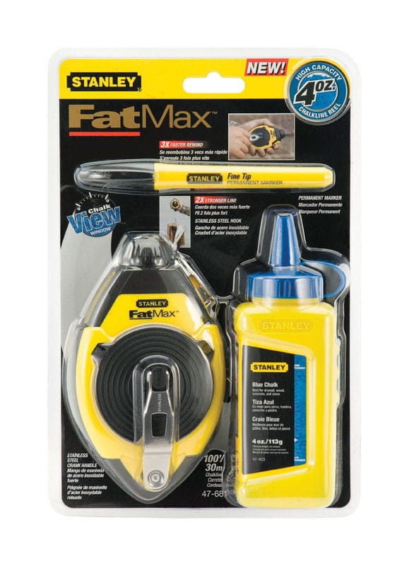 Stanley Tools 47-681 Stanley FatMax 4 oz Blue Chalk Line Reel Kit 100 ft.
