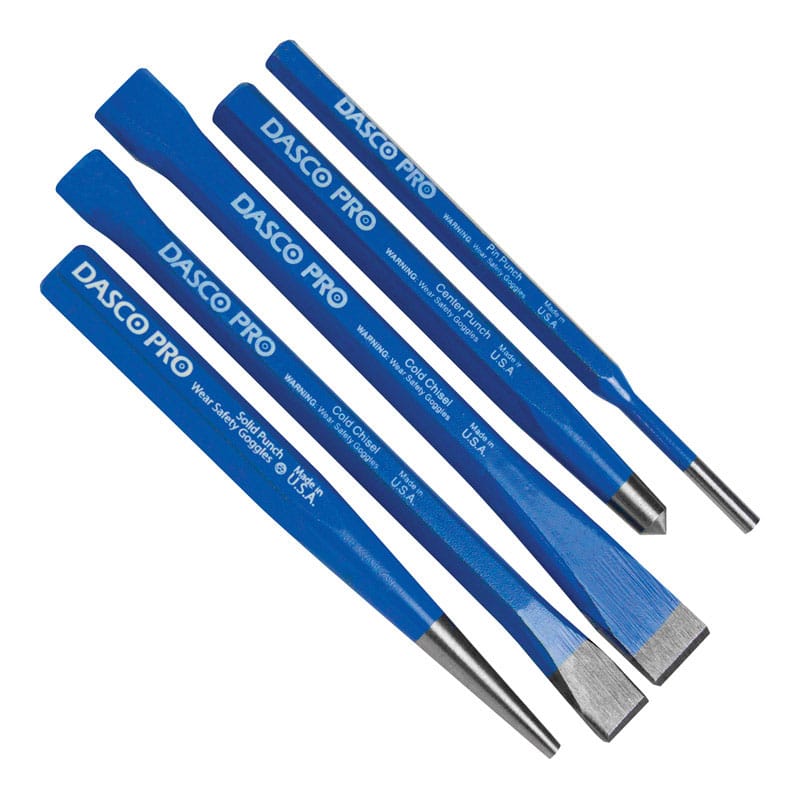 Dasco Pro 30 High Carbon Steel Punch and Chisel Set 5 pc