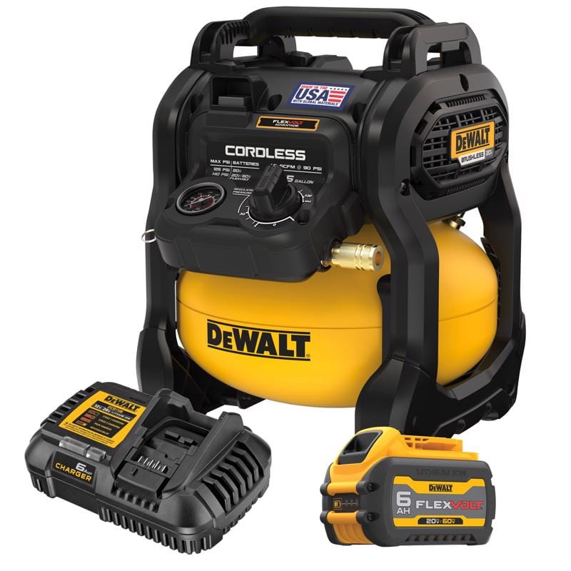 Dewalt DXCM2520T1 20V MAX 2.5 gal Pancake Portable Air Compressor 135 psi 0.4 HP