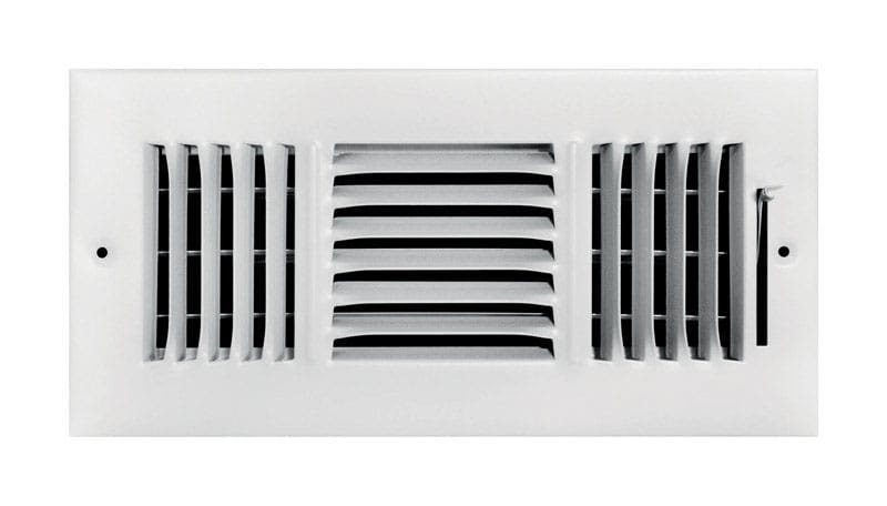 Tru Aire C103M12X04 4 in. H X 12 in. W 3-Way Powder Coat White Steel Wall/Ceiling Register