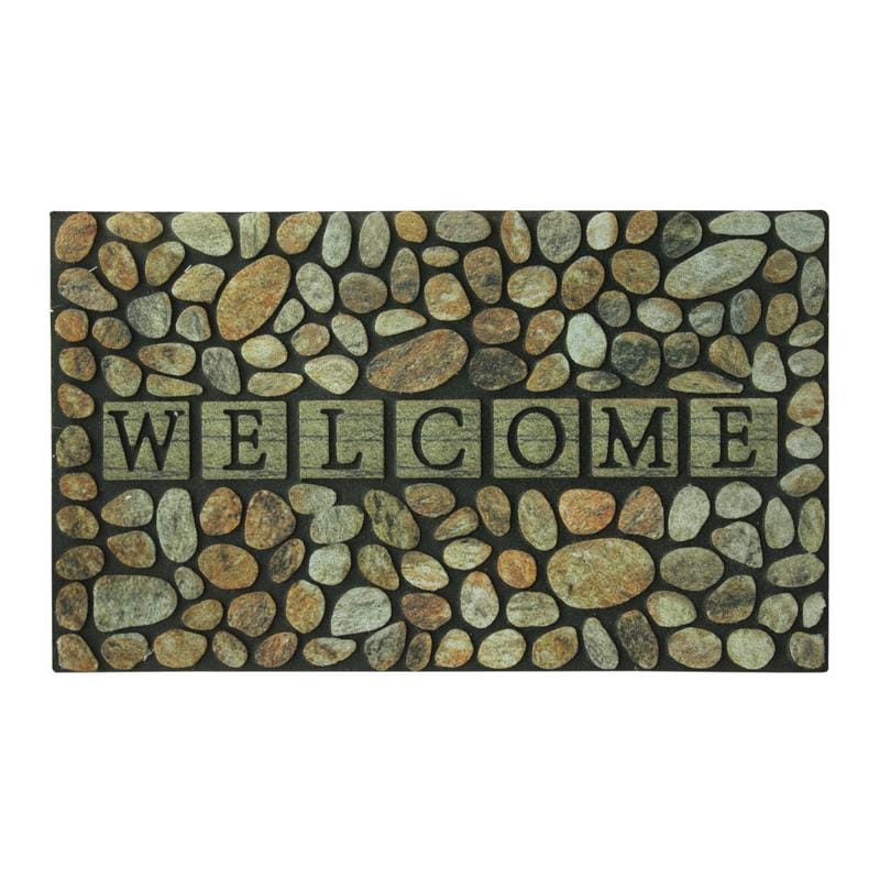 Sports Licensing Solutions 58781 18 in. W X 30 in. L Multi-Color Pebble Welcome Rubber Door Mat