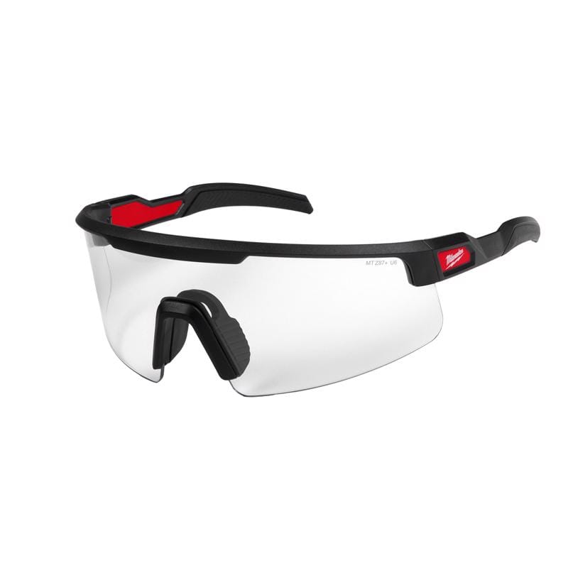 Milwaukee 48-73-2505 Wrap Around Safety Glasses Clear Lens Black Frame 1 pair