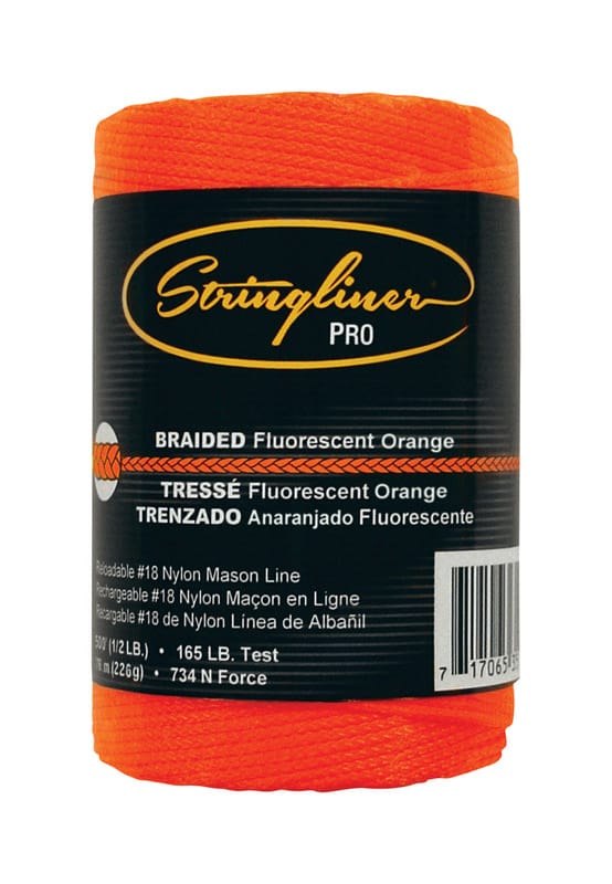 Stringliner 35459 0.5 oz Mason's Line and Reel 500 ft. Fluorescent Orange Braided