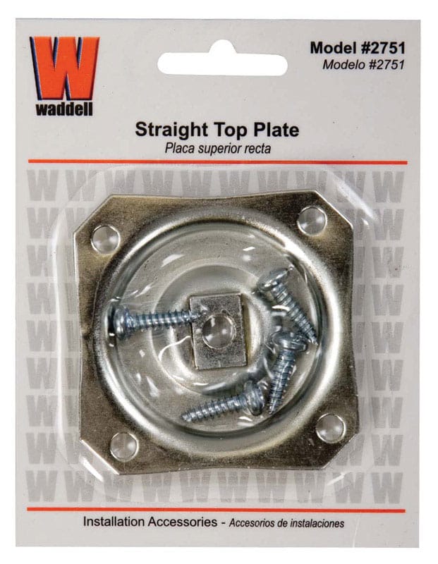 Waddell 2751 2-1/2 in. H Straight Steel Table Leg Plate