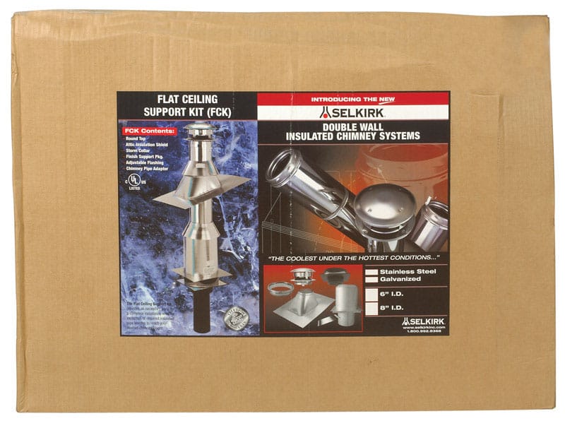 Selkirk 206620 6 in. Stainless Steel Stove Pipe Ceiling Support Kit
