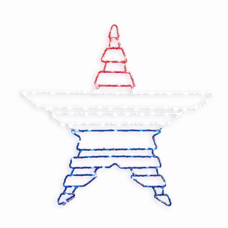 Celebrations 14-03036A Patriotic Star Silhouette Window Decor Metal 1 pk