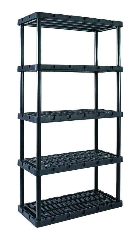Gracious Living 91086-1C Knect-A-Shelf 72 in. H X 36 in. W X 18 in. D Plastic Shelving Unit