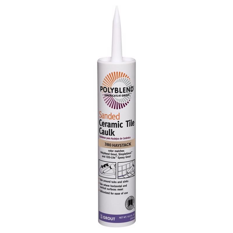 Custom Building Products PC38010S-6 Polyblend Haystack Siliconized Acrylic Tile Caulk 10.5 oz