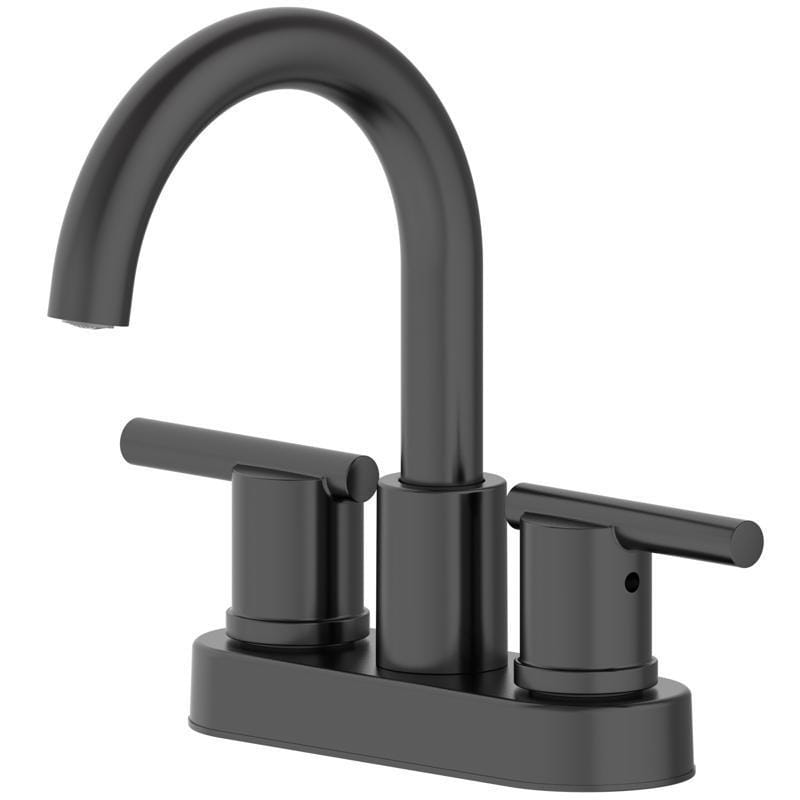 Oakbrook Collection 67703W-727001 Alexis Matte Black Modern Centerset Bathroom Sink Faucet 4 in.