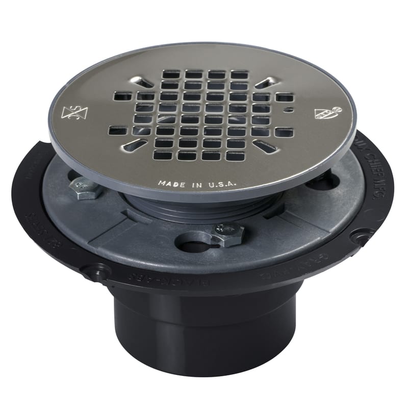 Sioux Chief 821-200A 2 in. D Chrome Plated ABS Shower Pan Drain