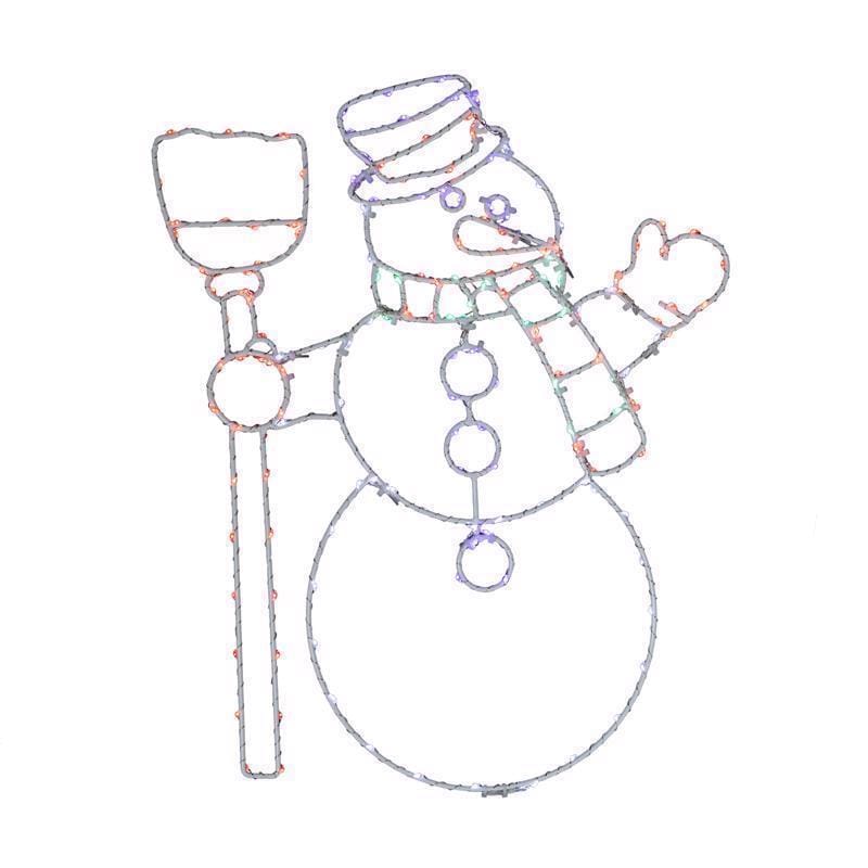 Celebrations 17SMA LED Multi Snowman Silhouette 17 in. Hanging Decor