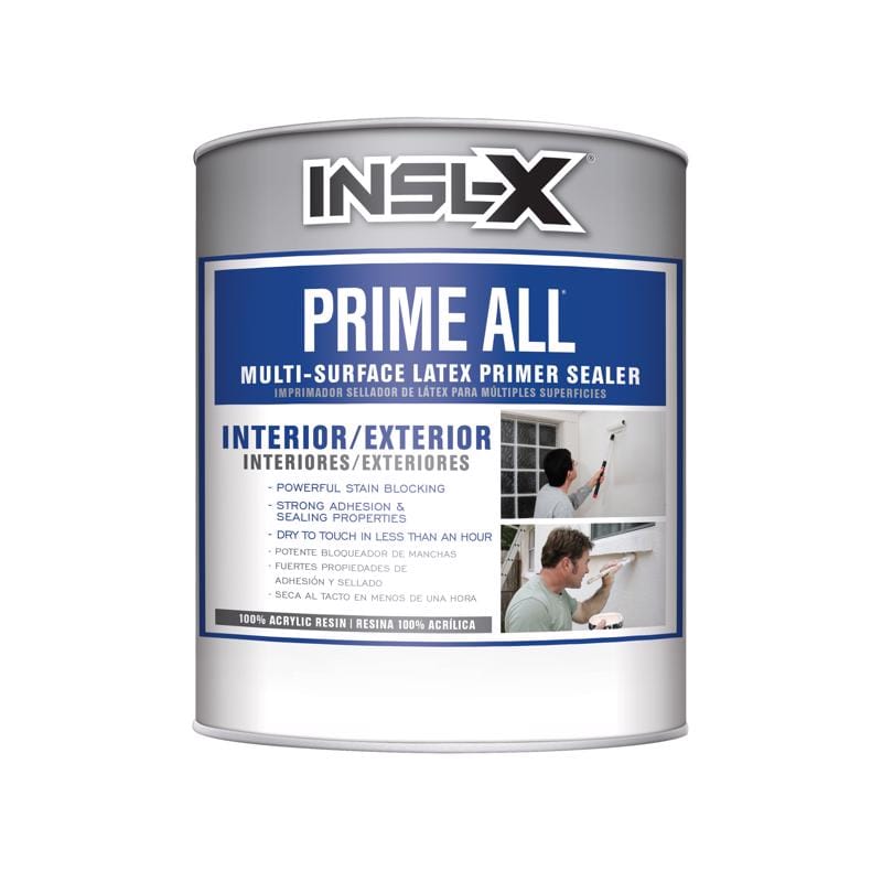Insl-X AP1000099-04 Prime All White Flat Water-Based Acrylic Latex Primer 1 qt