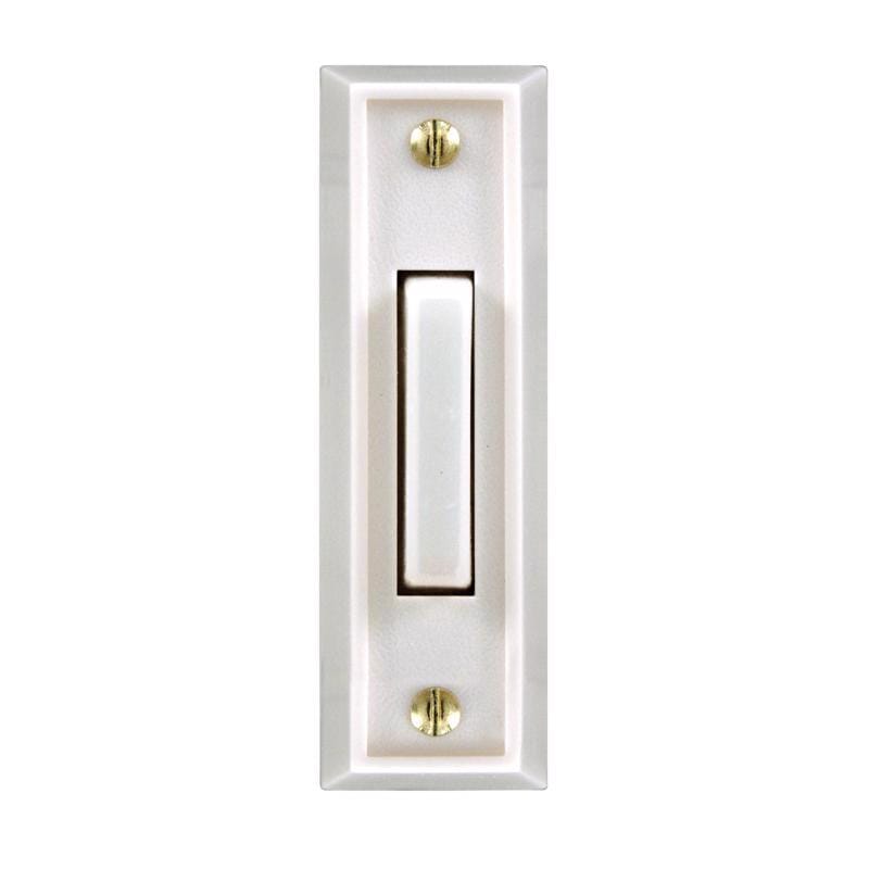 Heath Zenith 18000092 White Plastic Wired Pushbutton Doorbell