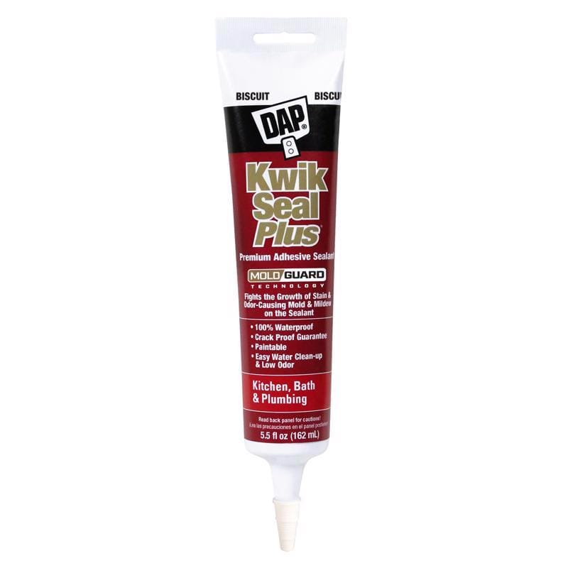 Dap 7079818539 Kwik Seal Biscuit Siliconized Latex Adhesive Caulk 5.5 oz