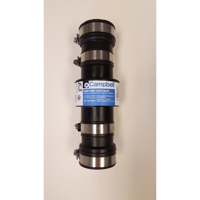 Campbell BSC 125/150BLK 1-1/2 in. D X 1-1/4 in. D Plastic Swing Check Valve