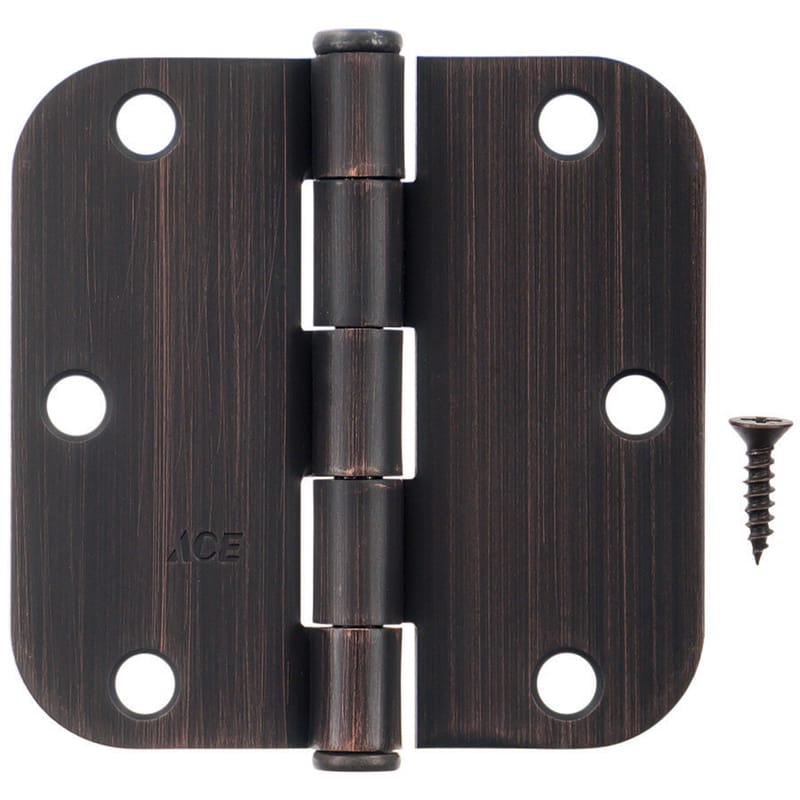 Hampton 01-3550-198 3-1/2 in. L Oil Rubbed Bronze Residential Door Hinge 12 pk