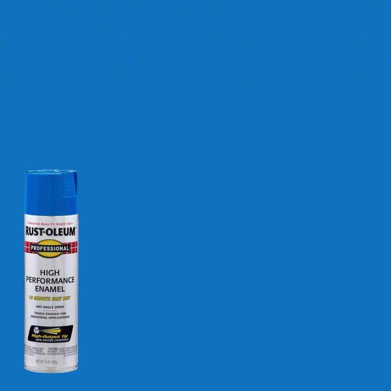 Rust-Oleum 7524838 Professional Gloss Safety Blue Spray Paint 15 oz