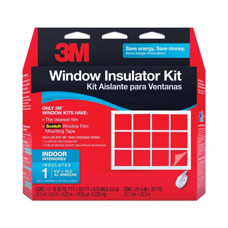 3M 2149W6 Indoor Window Film Insulator Kit 236 in. L X 84 in. W 1 pk
