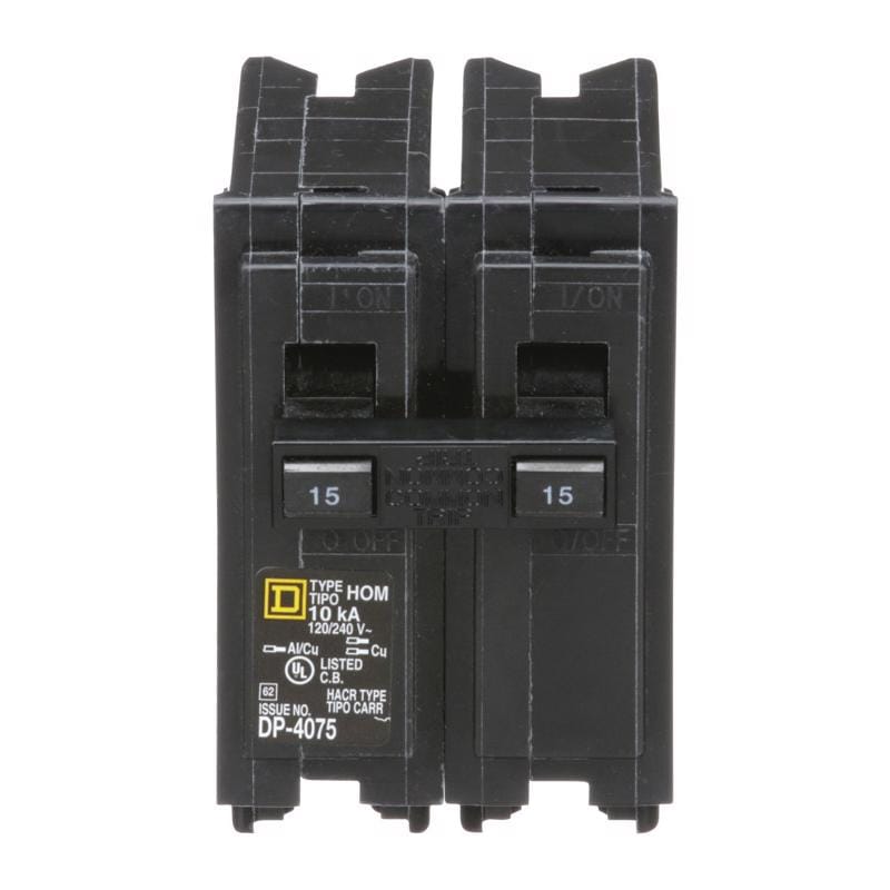 Square D HOM215CP HomeLine 15 amps Surge 2-Pole Circuit Breaker