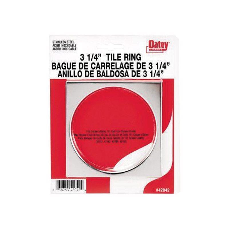Oatey 42042 151 Series 4 in. D Stainless Steel Square Tile Ring