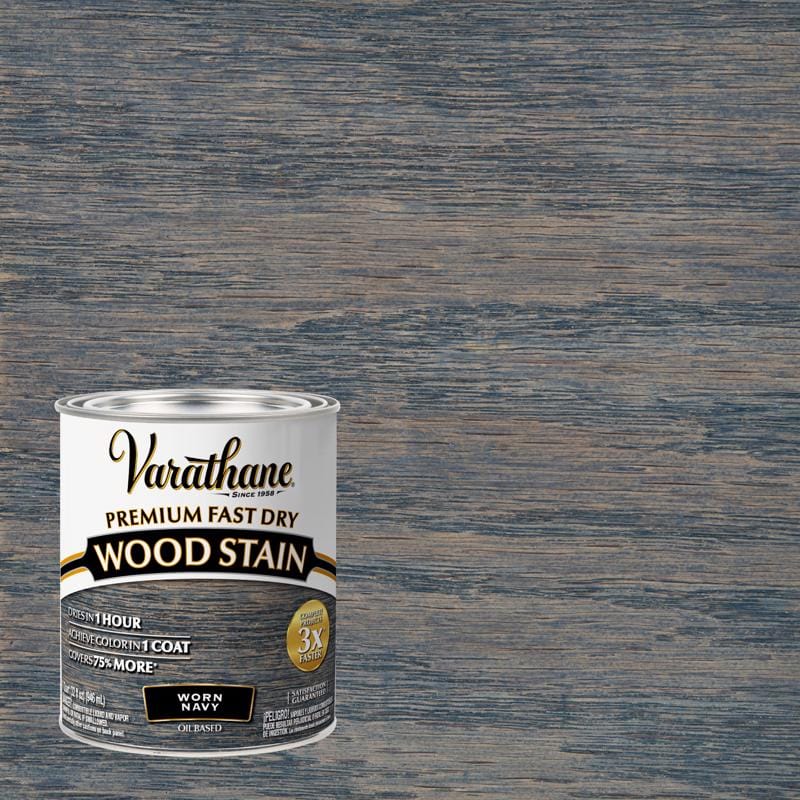 Varathane 297428 Premium Worn Navy Oil-Based Fast Dry Wood Stain 1 qt