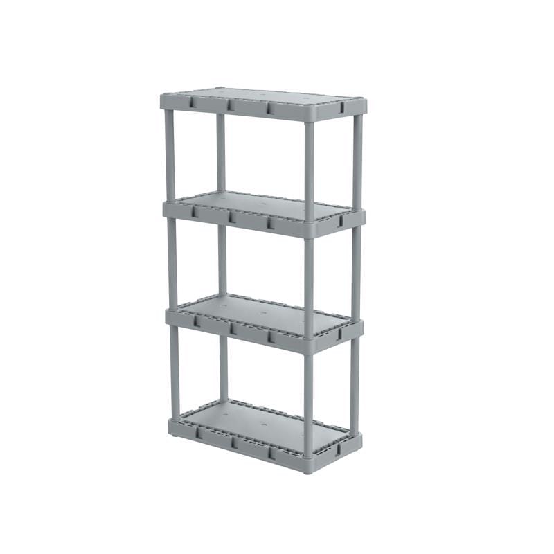 Gracious Living 91081-1C 48 in. H X 24 in. W X 12 in. D Plastic 4-Tier Shelving Unit